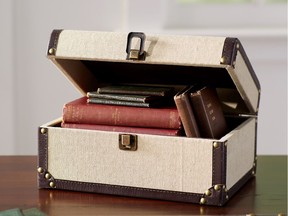 Hawthorne storage trunk, US$59 (about CDN $95) from Pottery Barn, potterybarn.com.