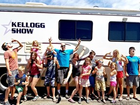 The Kellogg family from Colorado — mom, dad, 12 kids — has been touring North America in an RV for the past four years.