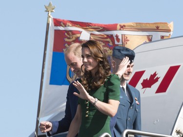 The Duke and Duchess of Cambridge arrive in Kelowna, B.C., Tuesday, Sept 27, 2016.