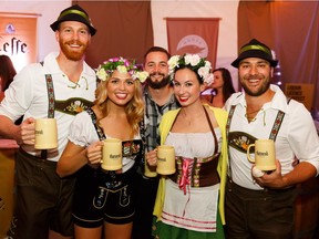 Scenes of Bavarian-inspired revelry at Harvest Haus 2015 in Queen Elizabeth Plaza, Vancouver.