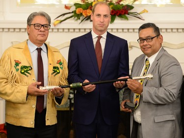 The Duke and Duchess of Cambridge attend a reception attended by leaders in British Columbia's legislature, government and  judiciary at Government House, Victoria, British Columbia, Canada, on the 27th September 2016.