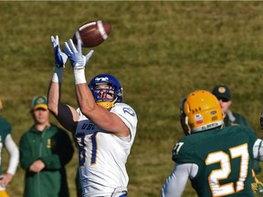 UBC Thunderbirds Marshall Cook caught three touchdowns passes Saturday. Ed Kaiser/Postmedia (Edmonton Journal)