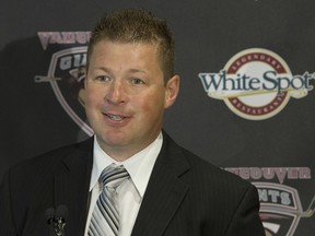 New Vancouver Giants head coach Jason McKee meets the press in early June. The Giants' regular season starts Friday at the Langley Events Centre.