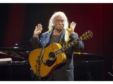 Vancouver B.C. September 15, 2016   Legendary musician David Crosby live on stage at the Vogue Theatre in Vancouver on September 15, 2016  Crosby 75,  had his son James Raymond played piano with him on stage.     Mark van Manen/ PNG Staff photographer    Franois MarchandVancouver Sun/ Province NewsFeature  /stories  and Web.  00045091A [PNG Merlin Archive]