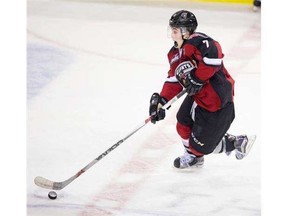 Ty Ronning had the Vancouver Giants' lone goal in a 10-1 loss to the Spokane Chiefs on Friday. (PNG File.)