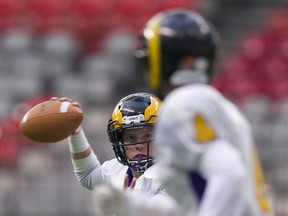 Mt. Doug's Gideone Kremler opened his 2016 campaign by throwing five touchdown passes. (PNG photo)