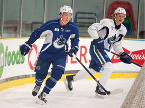 Jake Virtanen is getting better on and off the ice.