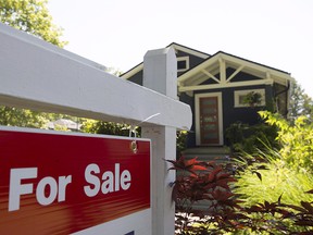 A sold sign is pictured outside a home in Vancouver on June, 28, 2016.