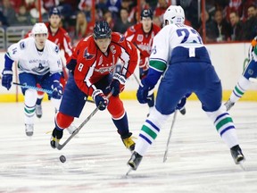 Alex Ovechkin comes to town with four goals in six games.