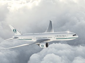 Crystal is offering round-the-world “AirCruises” onboard a custom-built Boeing 777 beginning next year.