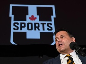 Canadian Interuniversity Sport CEO Graham Brown makes an announcement in Toronto on Thursday Oct. 20, 2016. The governing body of Canadian university sport is rebranding as U Sports. THE CANADIAN PRESS/Frank Gunn
