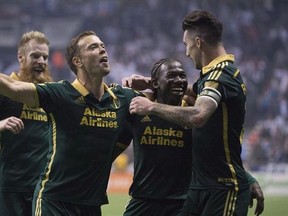 Portland Timbers FC Diego Chara (second from right) celebrates his goal against the Vancouver Whitecaps FC during the second half of MLS playoff soccer action in Vancouver on Nov. 8, 2015. It&#039;s a defeat that stills gnaws at the Vancouver Whitecaps. After finishing second in Major League Soccer&#039;s Western Conference last season to secure the first home playoff date in franchise history, things were set up perfectly for the club to make a run. But as it happens so often in sports and life, things d