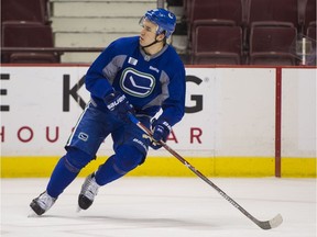 VANCOUVER,BC:OCTOBER 13, 2016 -- Vancouver Canucks  Nikita Tryamkin #88 skates during team practice at Rogers Arena in Vancouver, BC, October, 13, 2016. (Richard Lam/PNG) (For ) 00045640A [PNG Merlin Archive]