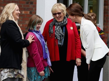 Catherine, Duchess of Cambridge meets children and families at the Cridge Centre for the Family on the final day of their Royal Tour of Canada on Oct. 1, 2016 in Victoria.