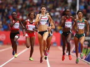 Jessica Smith running in Glasgow at the 2014 Commonwealth Games.
