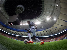 Fifteen-year-old Alphonso Davies (above) is the poster boy for the Whitecaps’ residency development program, and co-owner Jeff Mallett says the club must be patient and careful in developing this burgeoning talent.