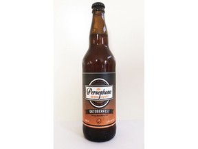 The warm amber-brown colours of the label hint at the comforting maltiness of Persephone's Oktoberfest.