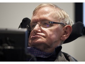 British scientist Stephen Hawking attends the launch of The Leverhulme Centre for the Future of Intelligence at the University of Cambridge on Oct. 19, 2016. The centre is a collaboration between the University of Cambridge, the University of Oxford, Imperial College London and the University of California, Berkeley that  will explore the implications of the rapid development of artificial intelligence, or AI.