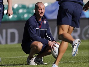 Stuart Lancaster in charge of England during the 2015 Rugby World Cup.