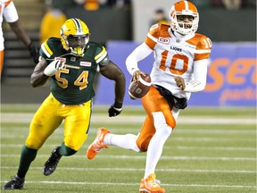 B.C. Lions quarterback Jonathon Jennings will be on the spot again, and under pressure, when he faces the Edmonton Eskimos at B.C. Place Stadium on Saturday. The last time these teams met, the Leos lost 27-23 on Sept. 23 in Edmonton.
