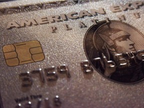 This Tuesday, Oct. 4, 2016, photo shows a mockup of an American Express Platinum Card provided by the company, in New York. American Express will announce a major enhancement to its Platinum Card in October 2016, as the credit card giant faces some new entrants into the high-end, luxury credit card space, including JPMorgan Chase's Sapphire Reserve card launched in the summer of 2016.
