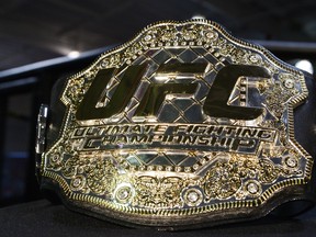 The UFC championship belt is up for grabs.