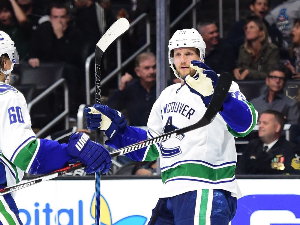 PHOTOS: NHL honours B.C. grandma's battle against cancer in special match -  Vancouver Island Free Daily