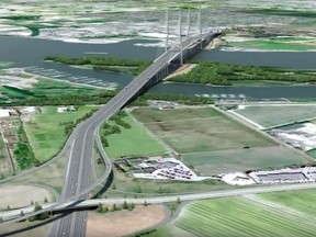 The Massey Tunnel replacement project design from 2015. — Screen grab from Government of B.C. video