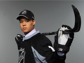 ST PAUL, MN - JUNE 25:  119th overall pick Zachary Yuen by the Winnipeg Jets poses for a portrait during day two of the 2011 NHL Entry Draft at Xcel Energy Center on June 25, 2011 in St Paul, Minnesota.