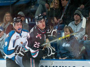 Cal Foote of the Kelowna Rockets, the son of former NHL defenceman Adam, is expected to be a high draft pick in the 2017 NHL Entry Draft.