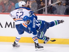 Vancouver Canucks' Sven Baertschi has yet to find his footing this season, as he's goalless 11 games in.