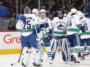Jacob Markstrom was a key man in the Canucks' shootout win on Saturday in Denver vs. the Avalanche.