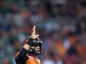 “Last year he was getting by on talent and I think that was smart,” said B.C. Lions offensive coordinator about quarterback Jonathon Jennings. “He didn’t try to do more than what he knew. Now his knowledge base is so much greater and he’s doing subtle things with his eyes and footwork, things that are miles above where he was.”