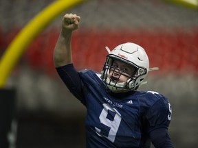 Notre Dame quarterback Steven Moretto was at it again Saturday at the dome. (Gerry Kahrmann, PNG photo)