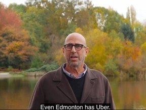 A screengrab from a video posted on Uber's Facebook page, titled Why Isn't Uber In British Columbia?"