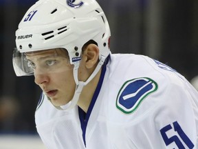 Troy Stecher's steady play has earned the rookie a roster spot. (Getty Images).
