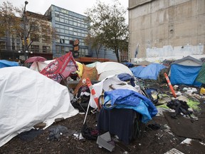 The "tent city" in Vancouver's Downtown Eastside.