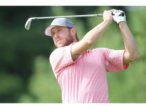 Sean Harlingten plays in the third round of the 2014 Wildfire Invitational presented by President's Choice Financial at Wildfire Golf Club in Peterborough, Ont.