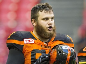 Hunter Steward during a warm up in August.