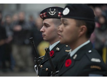 Annual Remembrance Day ceremony at the Victory Square cenotaph in Vancouver, BC Friday, November 11, 2016.