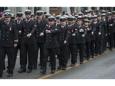 Annual Remembrance Day ceremony at the Victory Square cenotaph in Vancouver, BC Friday, November 11, 2016.