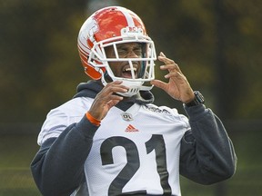 Ryan Phillips at the B.C. Lions practice in Surrey on Tuesday. Arlen Redekop/PNG