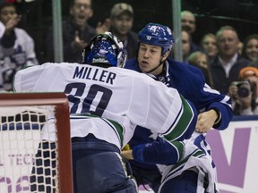 Ryan Miller vs. Matt Martin vs. Troy Stecher.