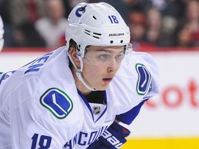 Jake Virtanen is getting AHL ice before he sees the NHL ice again. (Getty Images).