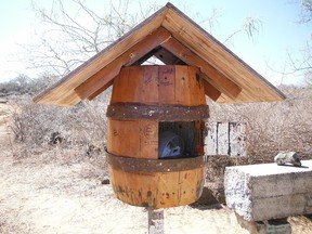 The mail box on Floreana Island in the Galapagos may be the most remote in the world.