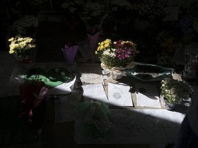 Flowers and handwritten messages adorn a makeshift memorial at the stadium Conda Arena in Chapeco, Brazil, Friday, Dec. 2, 2016, honoring the Chapecoense soccer players who died in a plane crash earlier in the week. The bodies of the Brazilian victims will be repatriated later Friday on three flights to Chapeco, the soccer team&#039;s hometown. Members of the team and a group of journalists were headed to the Copa Sudamericana finals when the plane ran out of fuel, crashing into the Andes outside Med