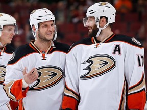Kevin Bieksa, left, and Ryan Kesler have found new life in their NHL careers since moving to the Anaheim Ducks from the Vancouver Canucks.