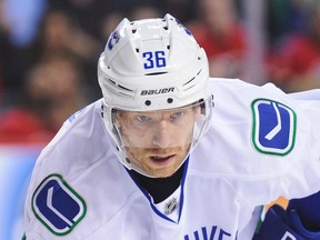 Jannik Hansen returns to the lineup Sunday after missing 16 games to injury. (Getty Images).