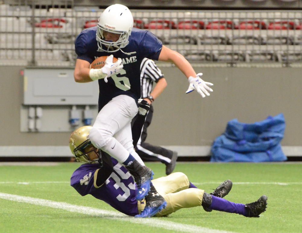 Ravens' Kankolongo, Jugglers' Moretto make Terry Fox-Notre Dame a Subway  Bowl classic