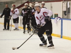 Dmitry Osipov in practice with the Vancouver Giants in September 2013.
